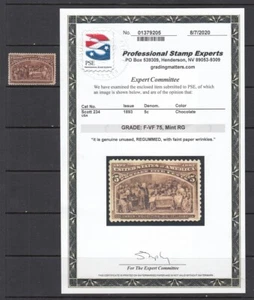 #234 5c Columbus (Mint Regummed) PSE Certified cv$55.00 - Picture 1 of 1