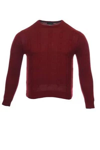Tricots St Raphael Red Cable Knit Crew Neck Sweater 2XL $60 - Picture 1 of 5