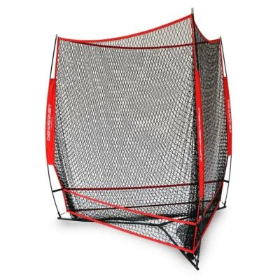 PowerNet Triple Threat Baseball Softball Practice Training Net 7x7 | Team Color