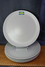 IKEA DINERA - BEIGE Stoneware Dessert/Salad/Dinner Serving PLATES -FREE SHIPPING