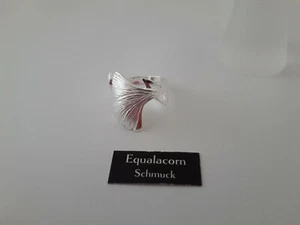 Jugendstil Ginkgo Ring Onesize 925er Silber Schmuck NEU - Bild 1 von 2