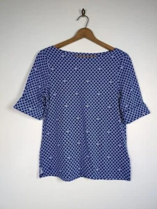 Lauren Ralph Lauren Top Damen Gr. XL AOP Monogram Old Money Preppy Maritim - Bild 1 von 7