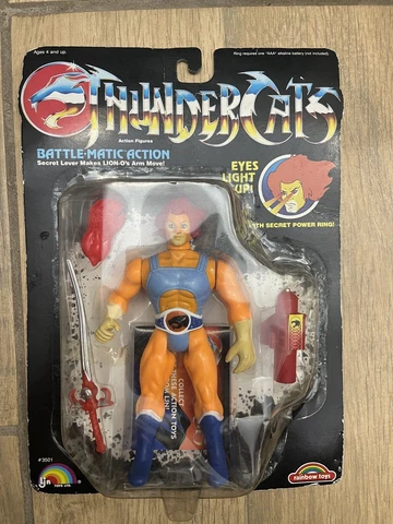 1985 LJN Rainbow toys Thundercats Lion-O SEALED  NEW On Card  U.K.Edition Rare Cover