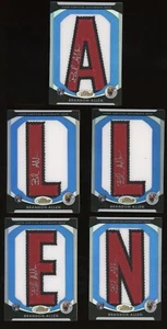 2010 Topps Finest Brandon Allen Blue Refractor Auto Letter Set (5 Cards) /25 - Picture 1 of 2