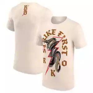 WWE Tan Randy Orton Strike First Viper Bolt T-Shirt *NEU* Official Shirt - Bild 1 von 1