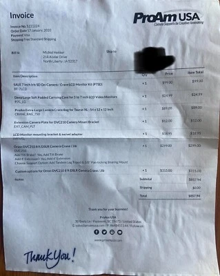 ProAm USA Orion DVC200 DSLR Video Camera Crane/Jib ,8 ft - Image 1 of 4