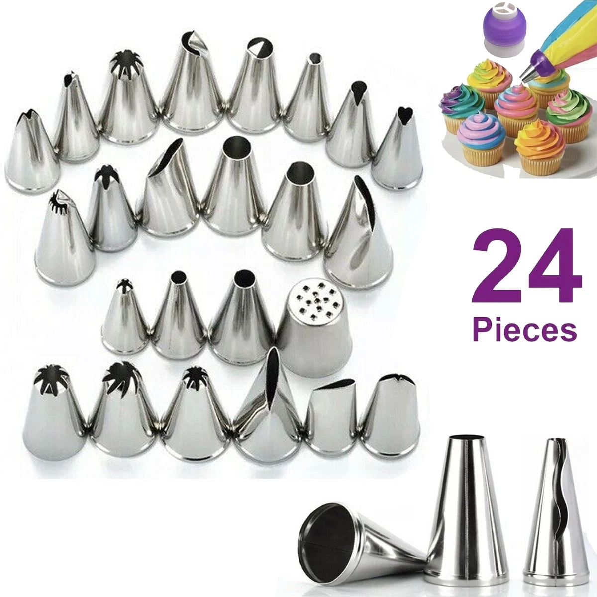 11 Extra Große Spritztüllen Aus Edelstahl – Backwerkzeug-Set Für Kuchen, Cupcakes Und Deko
