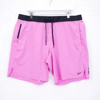 Bañador Reebok Speedwick Rosa Negro XL Cintura Elástica 39/9 Pantalones Cortos Cordón Foto 1 de 4