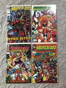 Lote de 4 cómics con imágenes de Rob Liefeld Youngblood Deluxe 1 2 3 4 con tarjetas coleccionables - Imagen 1 de 5