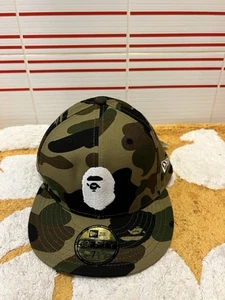 New Era 59fifty 1st Green Camo Bape Ape Head Fitted Cap Hat 7 1/2 New - Picture 1 of 5
