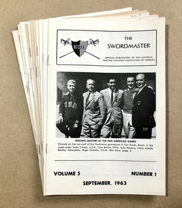 THE SWORDMASTER 12 LOT (1963-67) National Fencing Coaches Assoc. of America RARE - Foto 1 di 9