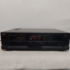 Aiwa AD-WX808 Stereo Dual Cassette Deck Recorder - Turns on, Sold AS IS - Picture 1 of 12