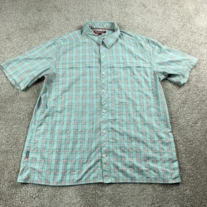 Simms Shirt Mens XXL 2XL Blue Plaid Fishing Hiking Uv Protection Button Up Guide - Picture 1 of 9