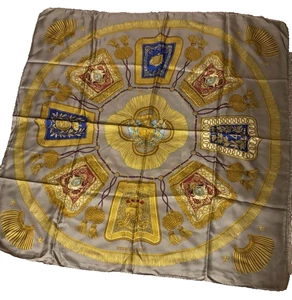 HERMES Poste et Cavalerie Carre 90 Silk 100% Scarf Multicolor No Tags No Box Use - Picture 1 of 4