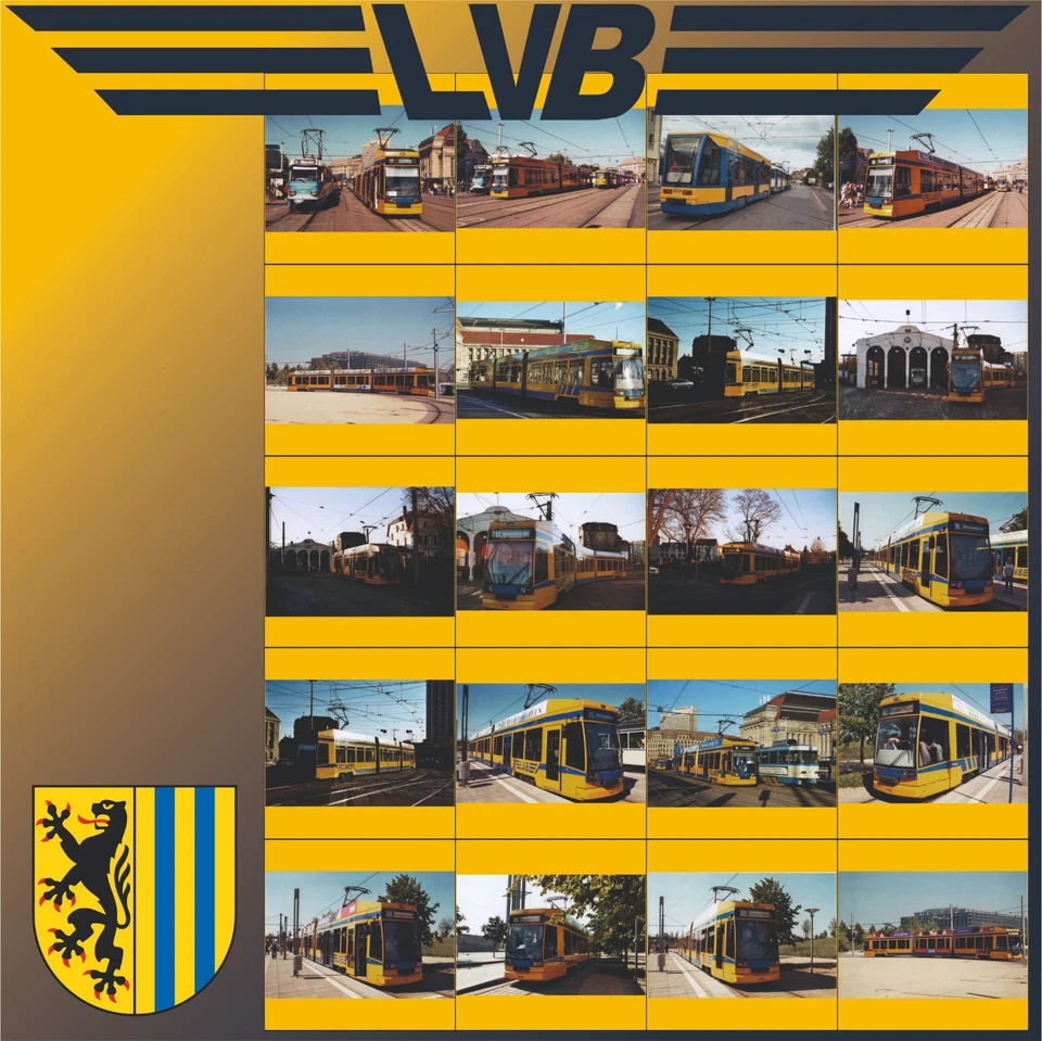 20 Fotos, LVB, NGT8, NB4, Linie 10-21+Sonderfahrt, 1990-2000er - Bild 1 von 1