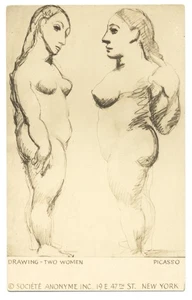 Société Anonyme Inc NYC Original Años 20 MAN RAY RPPC Pablo PICASSO Dos Mujeres RARO - Imagen 1 de 2
