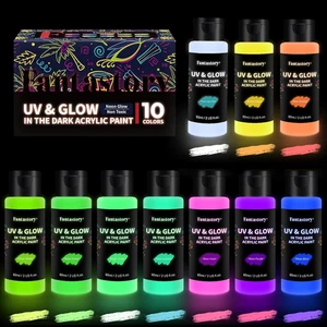 Halloween Glow in the Dark Acrylfarbe 60 ml/2 Unzen 2-in-1 Leuchtfarben. Aufladen-Gl... - Bild 1 von 1