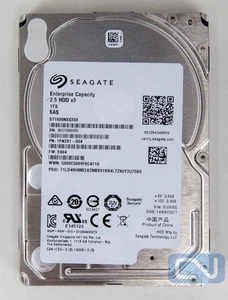 *Low Hours* Seagate Enterprise (SAS) 1TB ST1000NX0333 128MB 12Gb/s 15mm 2.5" HDD - Picture 1 of 2