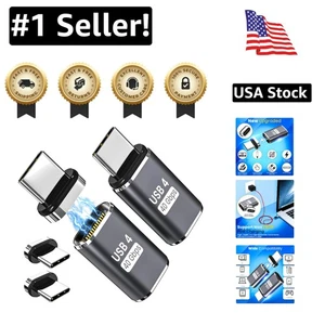 Rallonge Adaptateur USB-C Magnétique Haute Vitesse - 40Gbps et Connexion Sécurisée Pack de 2 - Photo 1 sur 8