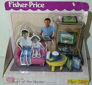 Fisher Price NIGHT AT THE MOVIES 1999 Loving Family Dollhouse Playset New - Bild 1 von 7