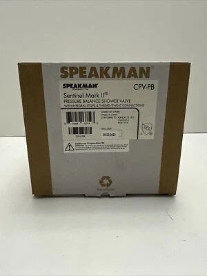 Válvula de ducha de equilibrio de presión Speakman CPV-PB Sentinel Mark II - latón Foto 1 de 4