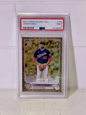 2022 Topps Gilded Collection /99 Josiah Gray #148 PSA 9 MINT Rookie RC - Image 1 of 2