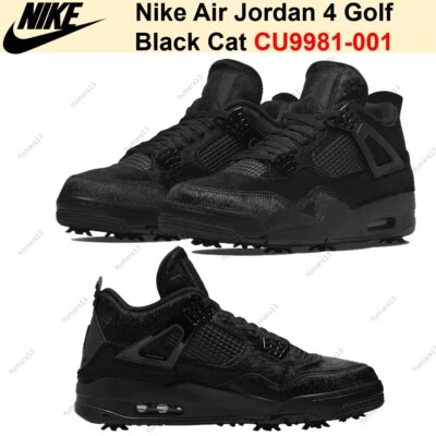 Nike Air Jordan 4 Golf Negro Gato CU9981-001 Para hombres Talla Foto 1 de 4