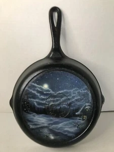 Unique/Rare Lodge 5 SK Cast Iron Skillet Frying Pan Hand Painted Decor Signed - Picture 1 of 5