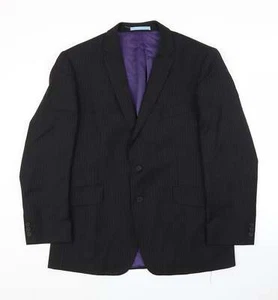Chaqueta Traje Chaqueta de Poliéster a Rayas Negra para Hombre Talla 42 - Imagen 1 de 12