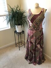 NWT jones Studio Size 2 Multicolor Womens Layered Patchwork Boho Dress $69.95