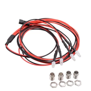 RC Hop Ups Front & Rear 3mm (White/Red) LED Set (4) for Axial SCX24 Models - Picture 1 of 3