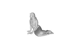 Printle U Femme 170 Woman Sitting Lying on Floor Figure for Dioramas Train Sets - Picture 1 of 11