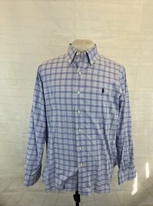 Ralph Lauren Men's Lavender Purple Plaid Cotton Dress Shirt M $98 - Picture 1 of 10