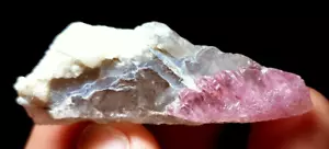 74 Carats Tourmaline with Quartz Specimen on Matrix Damage Free Beautiful Shape - Picture 1 of 4