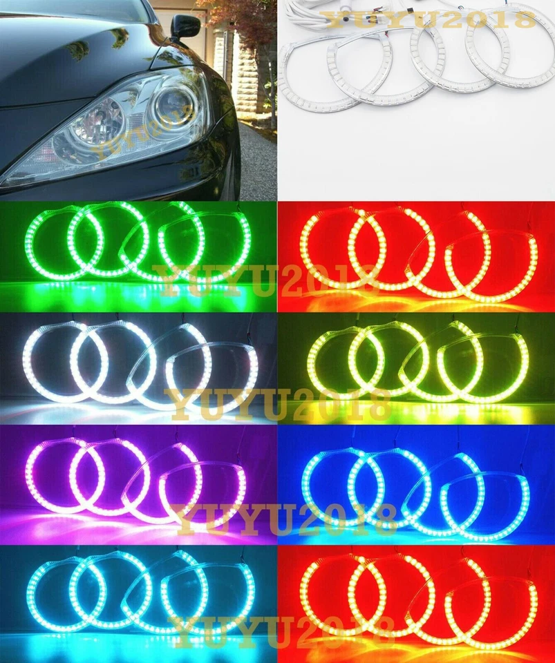 Anillos de halo bluetooth RGB para Lexus is220 is250 is350 IS-F 2006-10 Faro DRL Foto 1 de 4