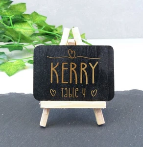 Personalisiertes Holz Hochzeit Ort Name Gedeck Tischnamen Gravur Gastgeschenk - Bild 1 von 10