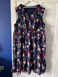 BNWOT Yours Blue floral dress size 30-32