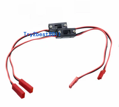 2 peças receptor modelo RC interruptor de bateria liga/desliga plugue JST/BEC macho/fêmea - Imagem 1 de 4