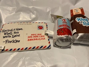 3 cartoline Woof & Whiskers nuove, woof and roll e succo di cramberry gelatina - Foto 1 di 5