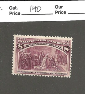 US  Scott # 236 , 8 cent magenta, 1893, Columbian, MNH, cv $140 - Picture 1 of 2