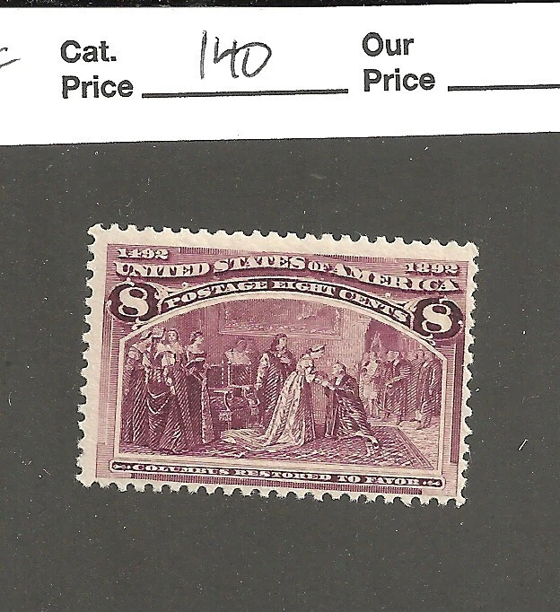 US  Scott # 236 , 8 cent magenta, 1893, Columbian, MNH, cv $140 - Image 1 of 2