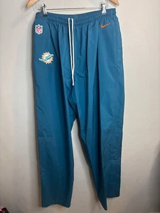 Nike Miami Dolphins Windbreaker On Field Apparel Pants Mens Size 3XL Blue 5469 - Picture 1 of 8