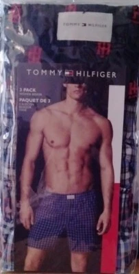 Tommy Hilfiger Woven Boxer Underwear MEN 3 PK PLAID/Logo Small/P  28-30 - Image 1 of 4