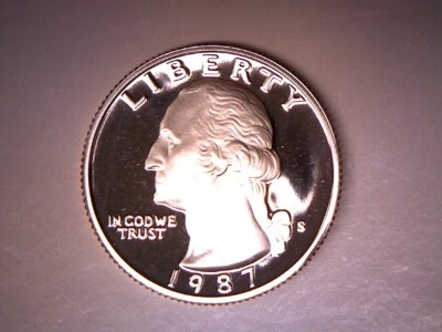 Cuarto Washington 1987 S 25C prueba **Envío gratuito** Foto 1 de 2