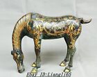 Stare Chiny Dynastia Brąz Towar Pozłacany Feng Shui Koń zodiaku Konie Posąg zwierzęcia