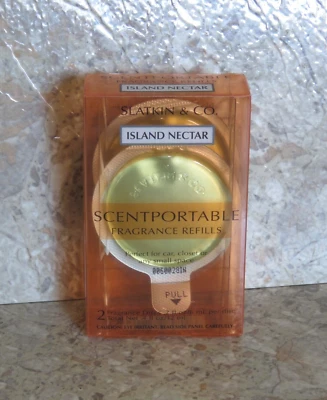 Slatkin Bath Body Works портативный аромат 2 заправки для ароматов остров нектар автомобильный диск - Изображение 1 из 4