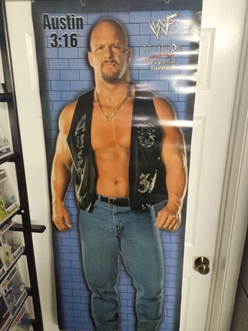 Vintage WWF 1998 Stone Cold Steve Austin Banner 6x2’ 6FT Titan Sports Poster Wwe Cover