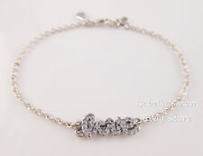 Valentines SIGNATURE OF LOVE Genuine PANDORA Bracelet 6.3"16cm 590510CZ w POUCH