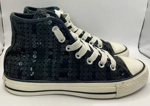 Converse Chuck Taylor All Star Lift High Black Sequins Size 5 - Picture 1 of 24
