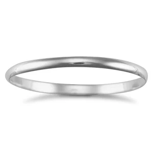 Sterling Silver Jewelco London D shape slave Ladies Bangle 5mm - Picture 1 of 3
